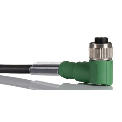Phoenix Contact Male 8 way M12 to Female 8 way M12 Sensor Actuator Cable, 300mm