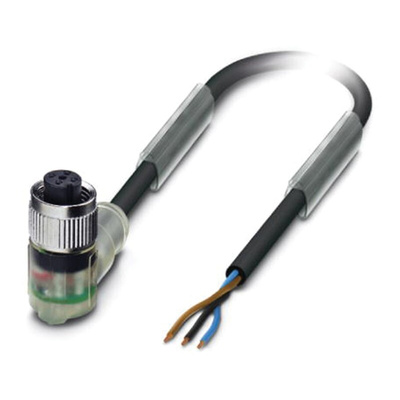 Phoenix Contact Female 3 way M12 to Sensor Actuator Cable, 10m