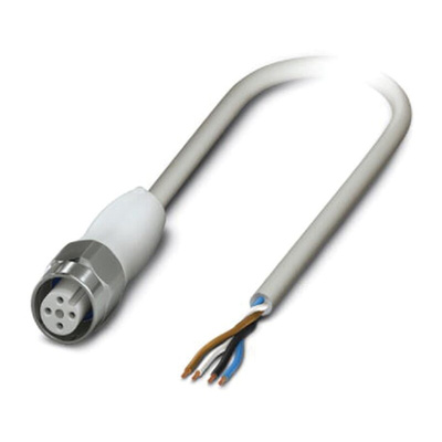 Phoenix Contact Female 4 way M12 to Sensor Actuator Cable, 10m