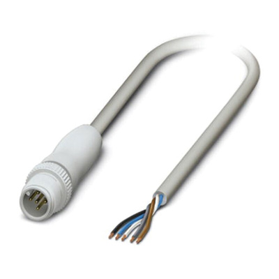 Phoenix Contact Male 5 way M12 to 5 way Unterminated Sensor Actuator Cable, 10m