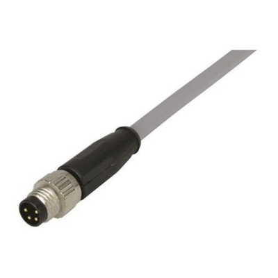 Harting Straight Female 4 way M8 to Straight Male 4 way M8 Sensor Actuator Cable, 1m