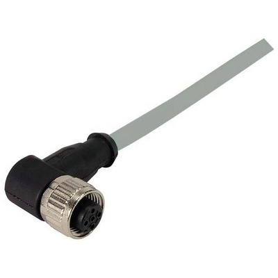 Harting Female 4 way M12 to Unterminated Sensor Actuator Cable, 5m