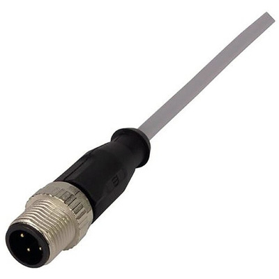 HARTING Right Angle Female 4 way M12 to Straight Male 4 way M12 Sensor Actuator Cable, 1m