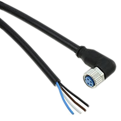 TE Connectivity Right Angle Female 4 way M12 to Unterminated Sensor Actuator Cable, 1.5m