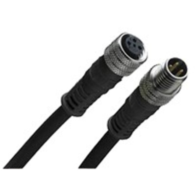 Brad from Molex Straight Female 3 way M8 to Straight Male 3 way M8 Sensor Actuator Cable, 600mm