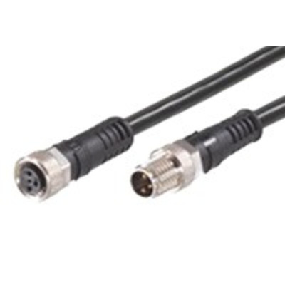 Brad from Molex Straight Female 3 way M8 to Straight Male 3 way M8 Sensor Actuator Cable, 1m