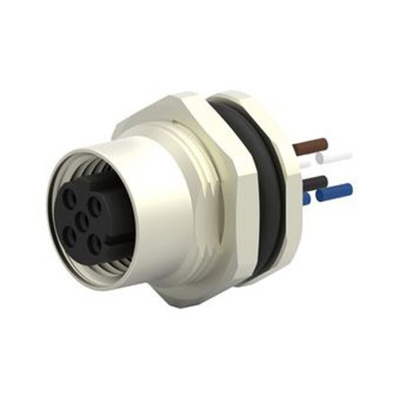 TE Connectivity Straight Female 4 way M12 to Unterminated Sensor Actuator Cable, 200mm