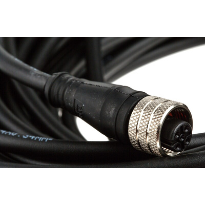 Molex Straight Female 4 way M12 to Unterminated Sensor Actuator Cable, 15m