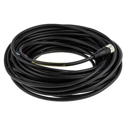 Molex Straight Female 4 way M12 to Unterminated Sensor Actuator Cable, 15m