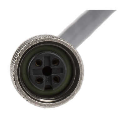 Alpha Wire Straight Female 4 way M12 to Unterminated Sensor Actuator Cable, 3m