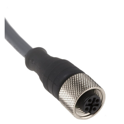 Alpha Wire Straight Female 4 way M12 to Unterminated Sensor Actuator Cable, 3m