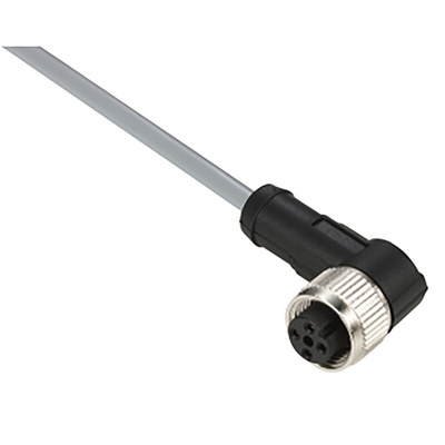 Telemecanique Sensors Right Angle Female 4 way M12 to Unterminated Sensor Actuator Cable, 2m