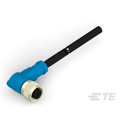 TE Connectivity Right Angle Female 5 way M12 to Unterminated Sensor Actuator Cable, 1m