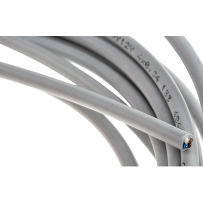 Baumer Straight Female 4 way M12 to Unterminated Sensor Actuator Cable, 5m
