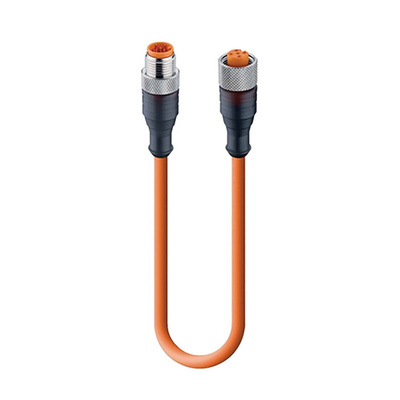 Lumberg Automation Straight Male 5 way M12 to Straight Female 5 way M12 Sensor Actuator Cable, 300mm