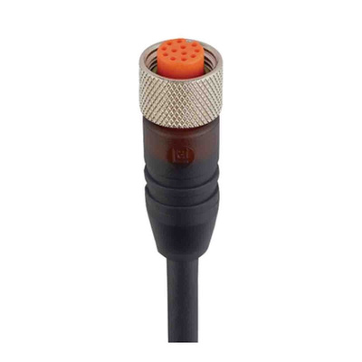 Lumberg Automation Straight Female 12 way M12 to Unterminated Sensor Actuator Cable, 10m