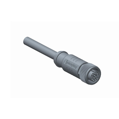 Amphenol Female 17 way M12 to Unterminated Sensor Actuator Cable, 2m