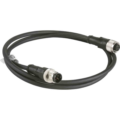 Telemecanique Sensors Straight Male 5 way M12 to Straight Female 5 way M12 Sensor Actuator Cable, 2m