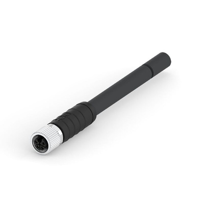TE Connectivity Female 4 way M12 to Straight Female 4 way M12 Sensor Actuator Cable, 5m