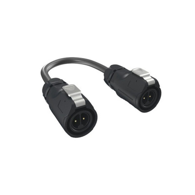 Amphenol Communications Solutions Straight Male M16 to Male M16 Sensor Actuator Cable, 1m