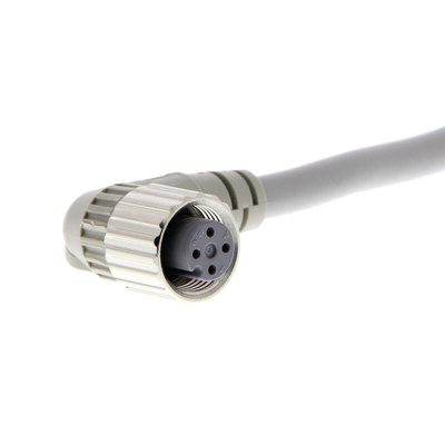 Omron Right Angle Female M12 to Unterminated Sensor Actuator Cable, 2m