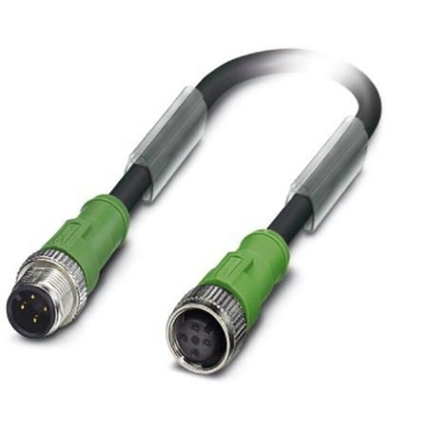 Phoenix Contact Straight Male M12 to Female M12 Sensor Actuator Cable, 3m