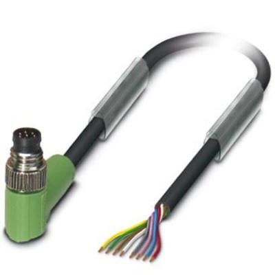 Phoenix Contact Right Angle Male M8 to Unterminated Sensor Actuator Cable, 5m
