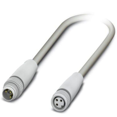 Phoenix Contact Straight Male M8 to Straight Female M8 Sensor Actuator Cable, 300mm