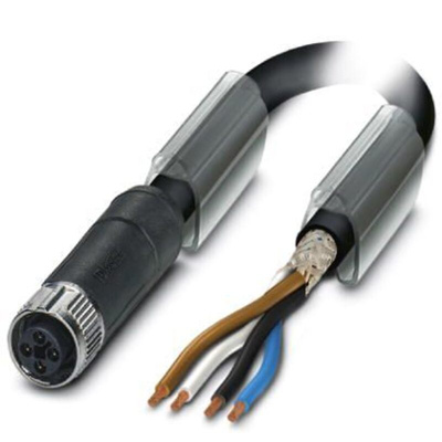 Phoenix Contact Straight Female M12 to Sensor Actuator Cable, 10m