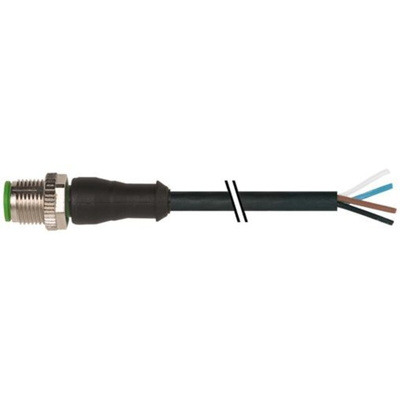 Murrelektronik Limited Straight Male 4 way M12 to Connector & Cable, 5m