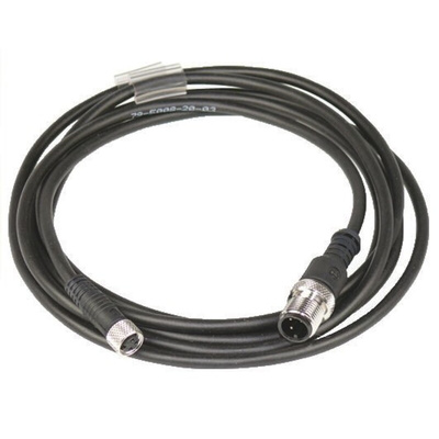 Binder Straight Female 3 way M8 to Straight Male 3 way M12 Sensor Actuator Cable, 2m