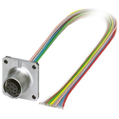 Phoenix Contact Female 8 way M12 to Sensor Actuator Cable, 500mm