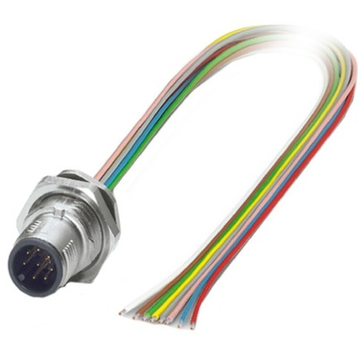Phoenix Contact Male 12 way M12 to Sensor Actuator Cable, 500mm