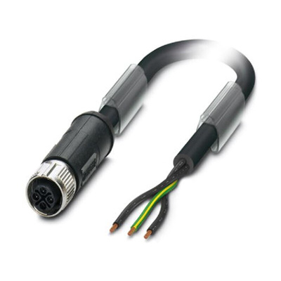 Phoenix Contact Straight Female 3 way M12 to Unterminated Sensor Actuator Cable, 5m