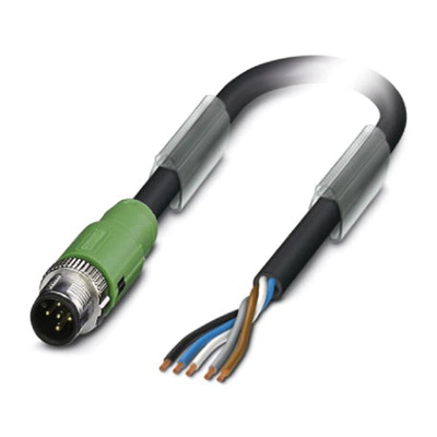 Phoenix Contact Male 5 way M12 to Sensor Actuator Cable, 2m