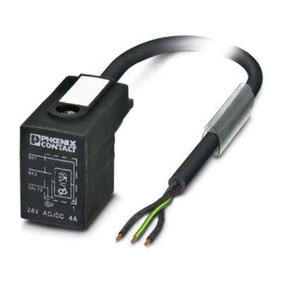 Phoenix Contact Male 3 way DIN 43650 Form B to Sensor Actuator Cable, 5m