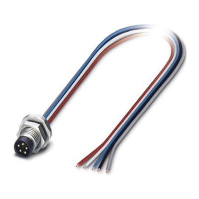 Phoenix Contact Male 5 way M8 to Bus Cable, 500mm