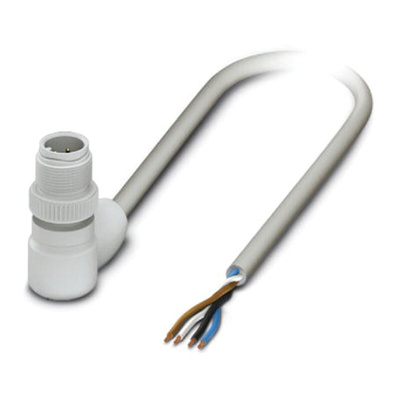 Phoenix Contact Male 4 way M12 to Sensor Actuator Cable, 3m