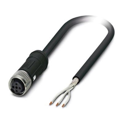 Phoenix Contact Female 3 way M12 to Sensor Actuator Cable, 2m