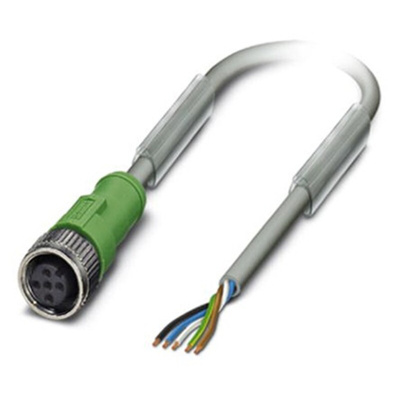 Phoenix Contact Female 5 way M12 to 5 way Unterminated Sensor Actuator Cable, 1.5m