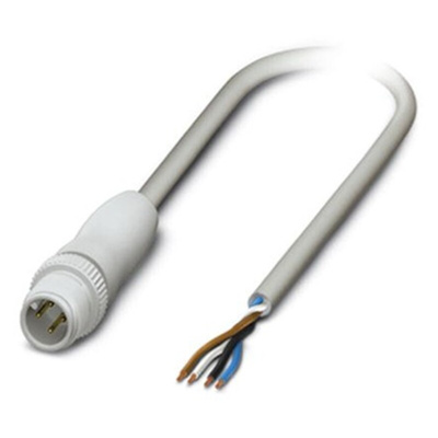Phoenix Contact Male 4 way M12 to 4 way M12 Sensor Actuator Cable, 3m