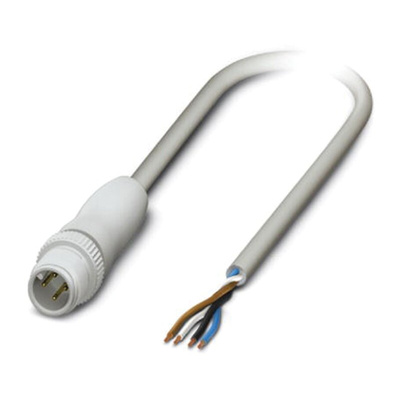 Phoenix Contact Male 4 way M12 to Sensor Actuator Cable, 1.5m
