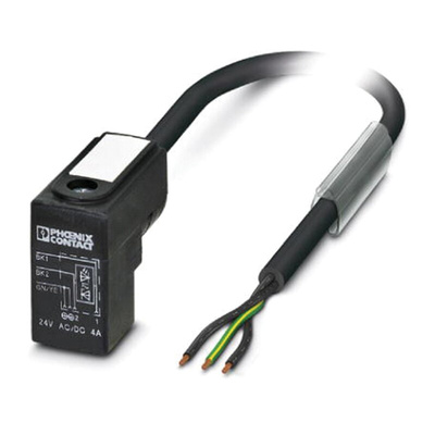 Phoenix Contact 3 way DIN 43650 Form C to 3 way Unterminated Sensor Actuator Cable, 10m