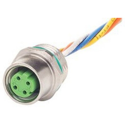 HARTING Female 4 way M12 to Unterminated Sensor Actuator Cable, 5m