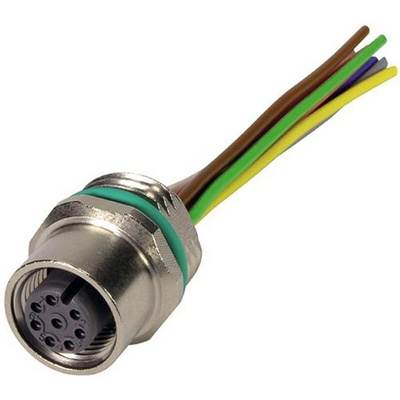 Harting Straight Female 12 way M12 to Unterminated Sensor Actuator Cable, 0.5m