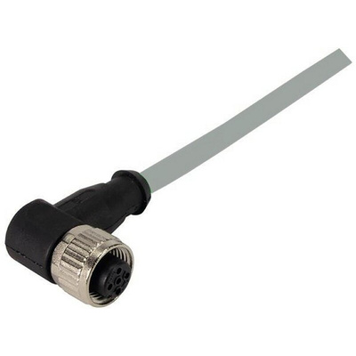 HARTING Right Angle Female 12 way M12 to Unterminated Sensor Actuator Cable, 5m