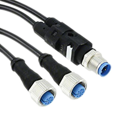 TE Connectivity Straight Male 4 way M12 to Straight Female 4 way M12 x 2 Sensor Actuator Cable, 1.5m