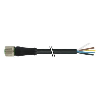 Murrelektronik Limited Straight Female 5 way M12 to Unterminated Power Cable, 5m