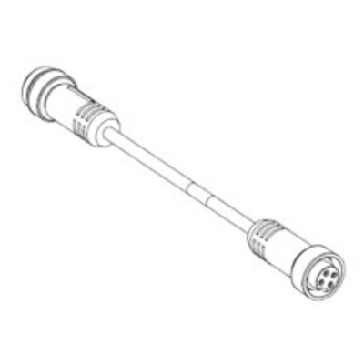 Molex Straight Female 4 way 7/8 in Circular to Straight Male 4 way 7/8 in Circular Sensor Actuator Cable, 1m