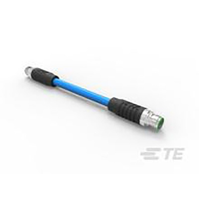 TE Connectivity Straight Male 8 way M12 to Straight Male 8 way M12 Sensor Actuator Cable, 10m